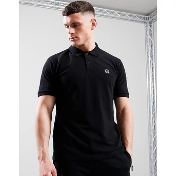 Embroidered Siren Polo Shirt - black