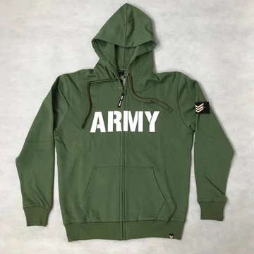 Army Zip Hoody - army green