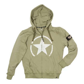 Star Zip Hoody - olive