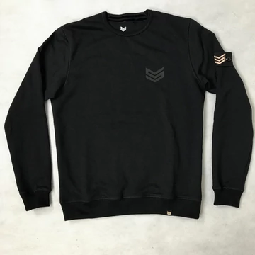 Rubber Logo Sweater - black