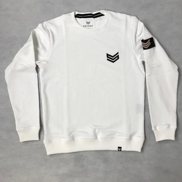 Rubber Logo Sweater - white