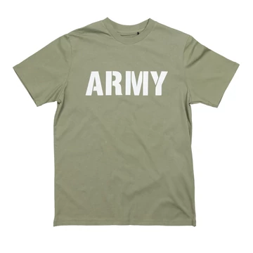 Army T - olive/white