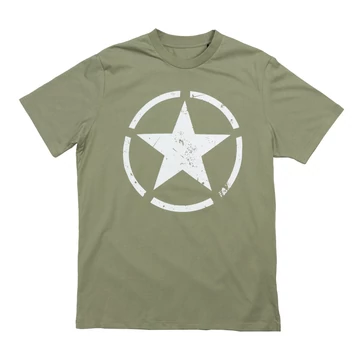 Star T - olive/white
