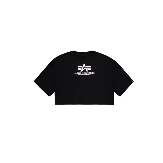 Basic Big Logo Cropped PP T-Shirt Women - black
