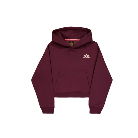 basic-small-logo-hoodie-women-dark-cherry