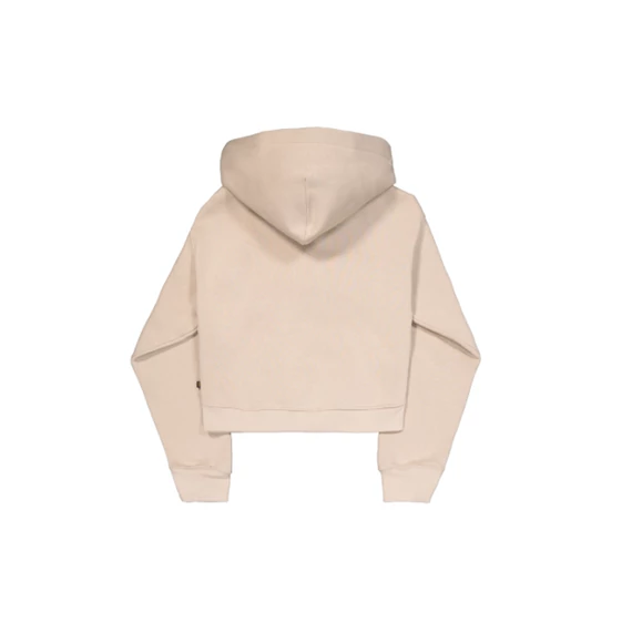 Basic Small Logo Hoodie Women - organic beige