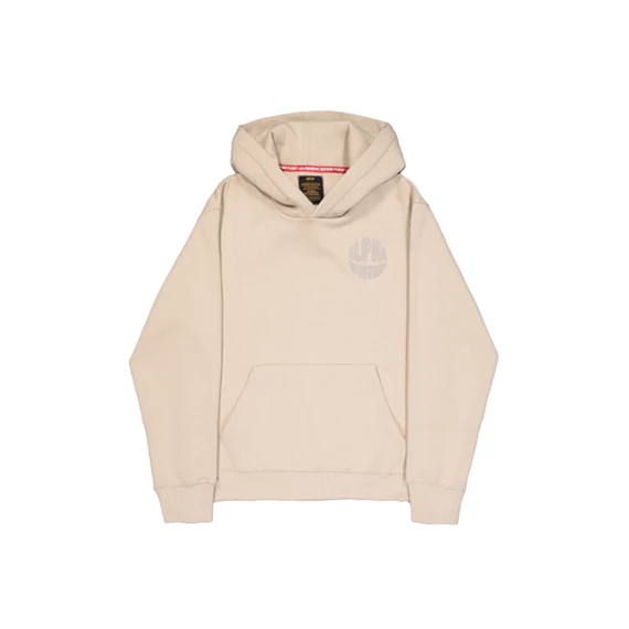 Logo Back Print Hoodie - organic beige