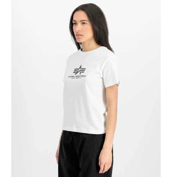 Basic Big Logo Puff Print T-Shirt Women - white