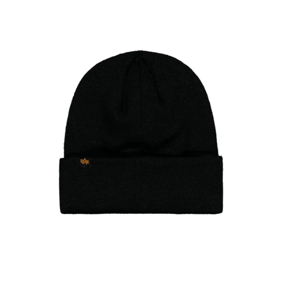 Metal Logo Beanie - black