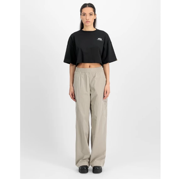 Basic Small Logo Cropped PP T-Shirt Women - black