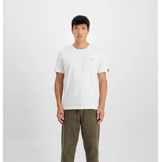 Basic Small Logo TPU T-Shirt - white/gold