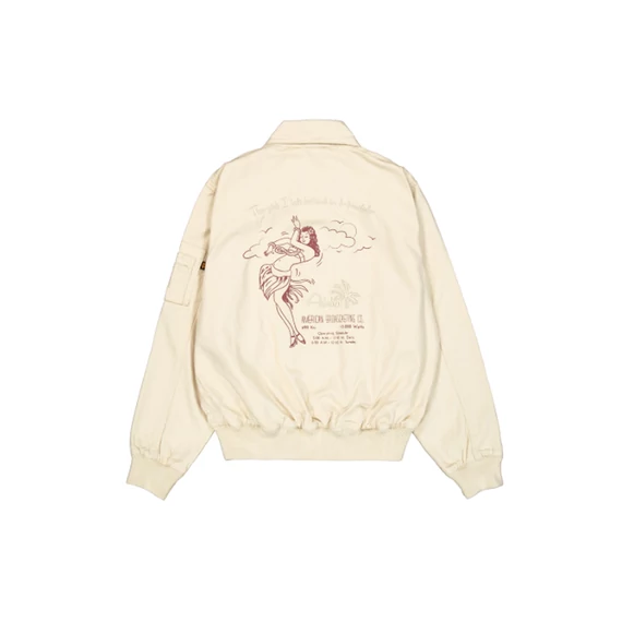 CWU-45 Canvas Honolulu Bomber Jacket - vintage white