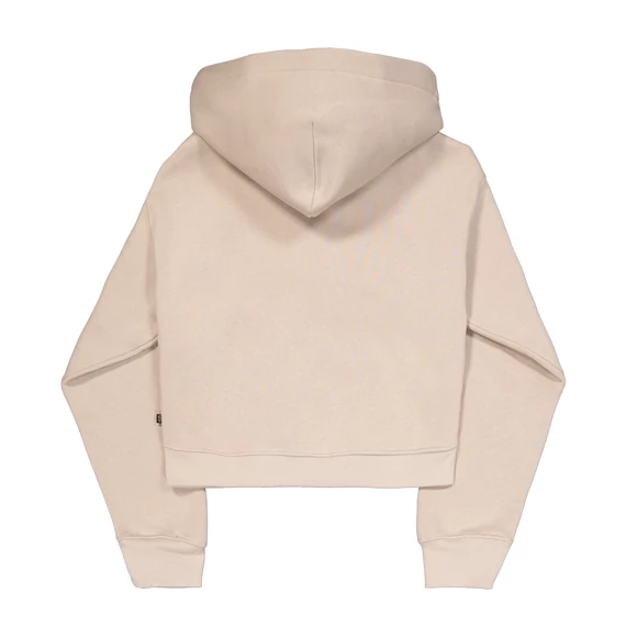 Basic Big Logo Puff Print Hoodie Women - organic beige