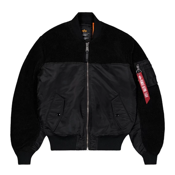 MA-1 Teddy Bomber Jacket - black