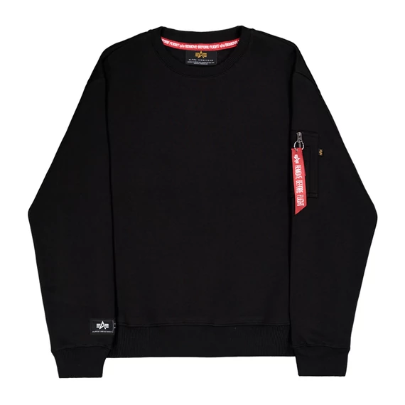Label Sweashirt Backprint - black