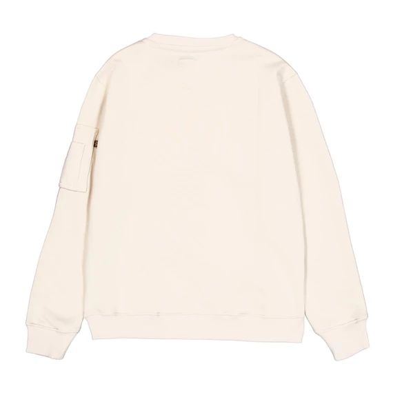 Alpha Reflective Print Sweater - vintage white
