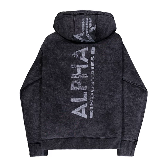 Backprint Vintage Hoodie - black