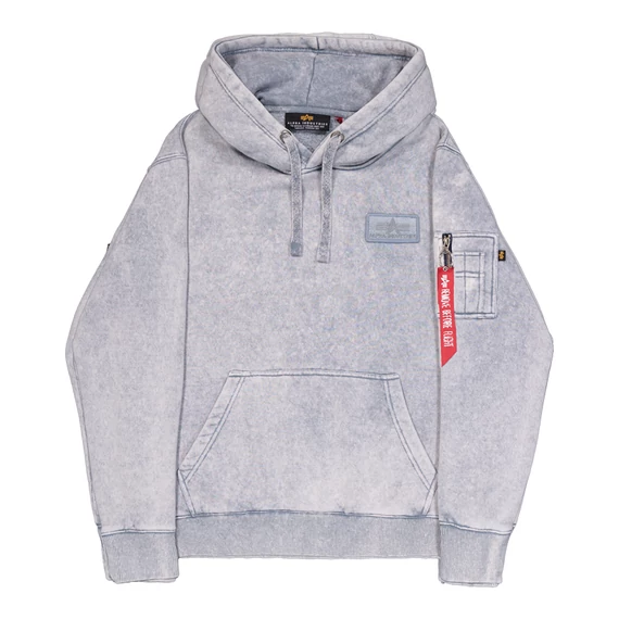 Backprint Vintage Hoodie - denim blue