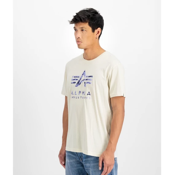 Camo Logo Puff Print BP T - vintage white