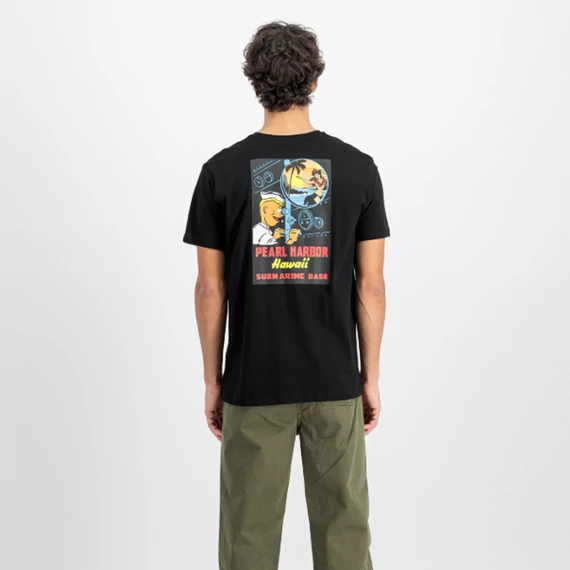 Pearl Harbor Back Print T-Shirt - black