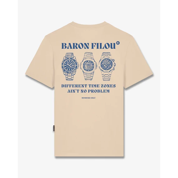 FW25 T-Shirt Backprint DIFFERENT TIMEZONES - Sand brown