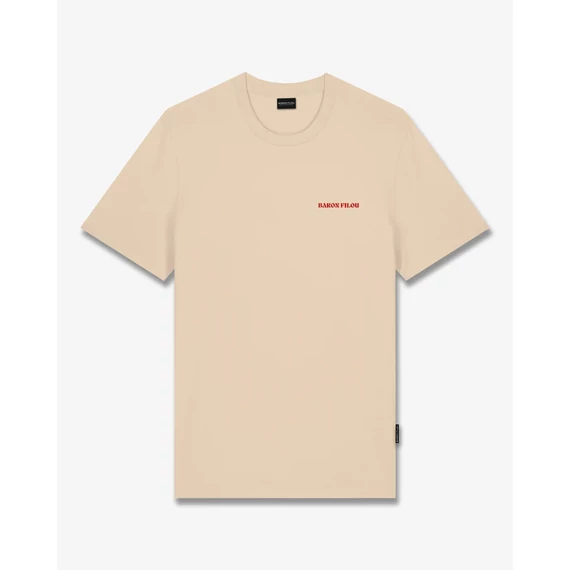 FW25 T-Shirt Backprint LEFT LANE CLUB - Sand brown