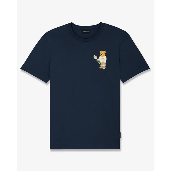 SS25 Embroidered Chestprint T-Shirt Filou CXIV. - Navy blue