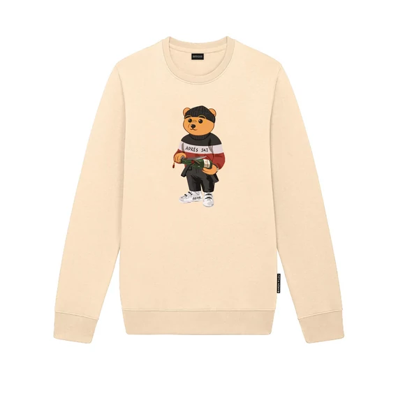 FW24 Organic Embroidered Pullover Filou CV. - Sand brown