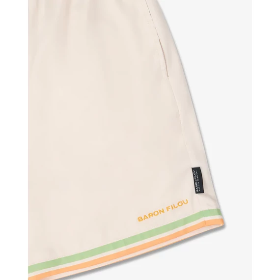 SS25 Shorts with Stripes - Pearl white