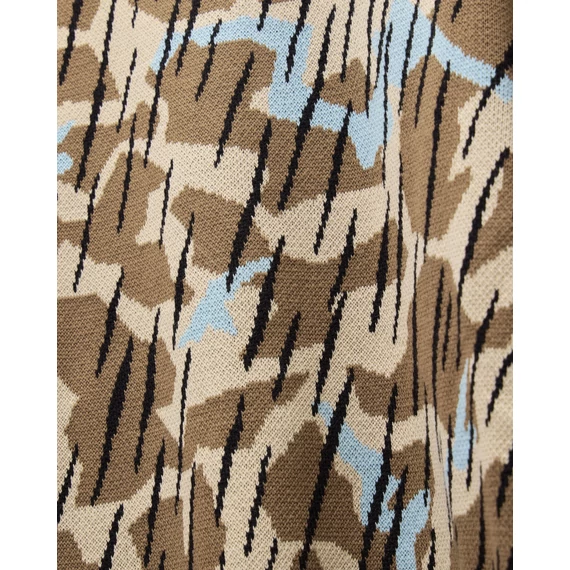 Difranco Camo Jumper - Tobacco Brown