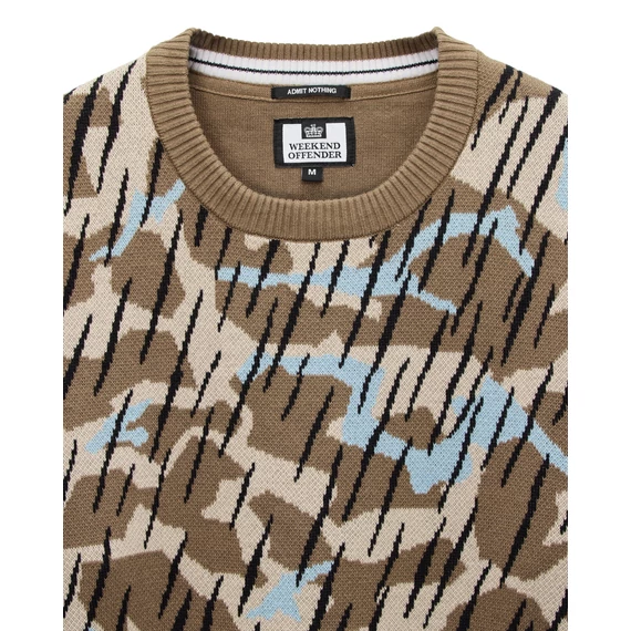 Difranco Camo Jumper - Tobacco Brown