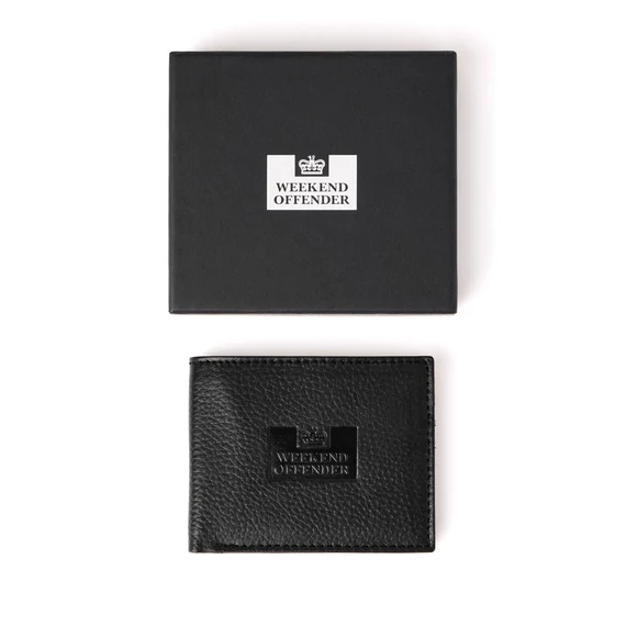 Leather Billfold Wallet With Gift Box Black - black