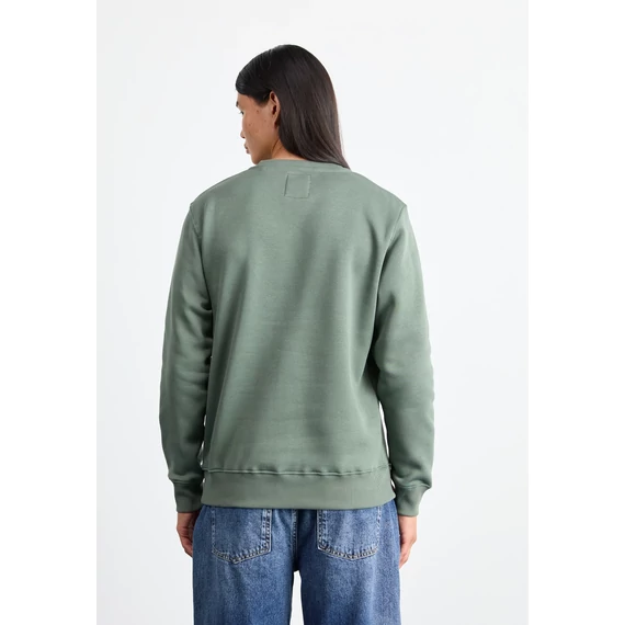 Basic Sweater Rainbow Reflective Print - vintage green