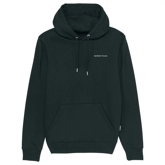 SS24 Organic Backprint Hoodie Filou LXXVIII. - Black