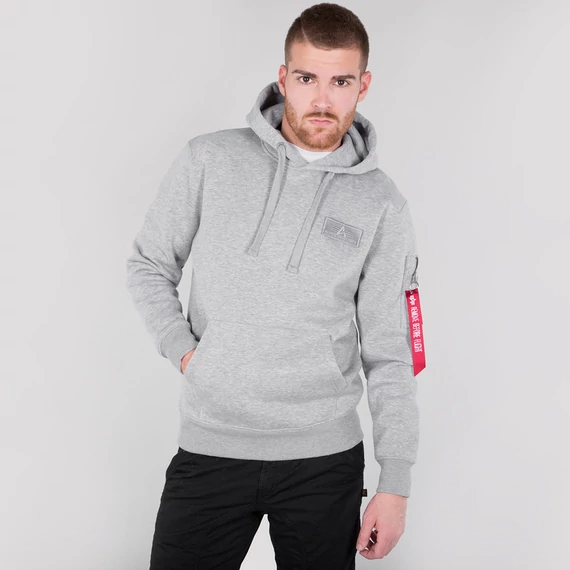 Red Stripe Hoody - greyheather