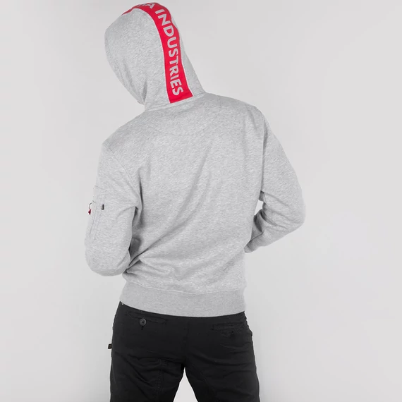 Red Stripe Hoody - greyheather