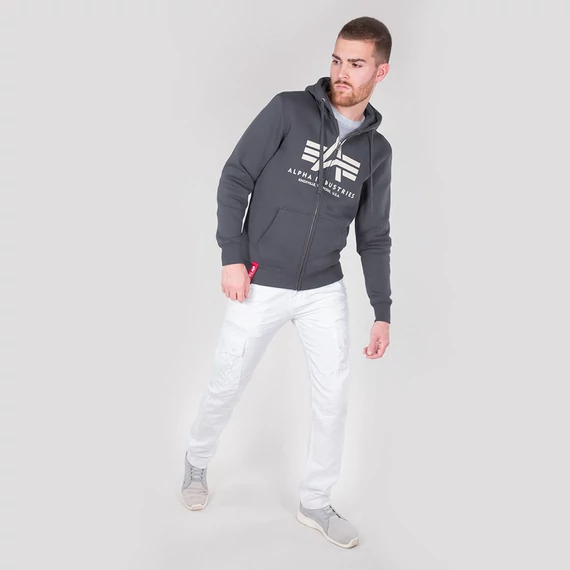 Basic Zip Hoody - greyblack