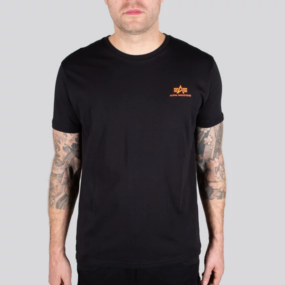 Backprint T Reflective Print - black/reflective orange