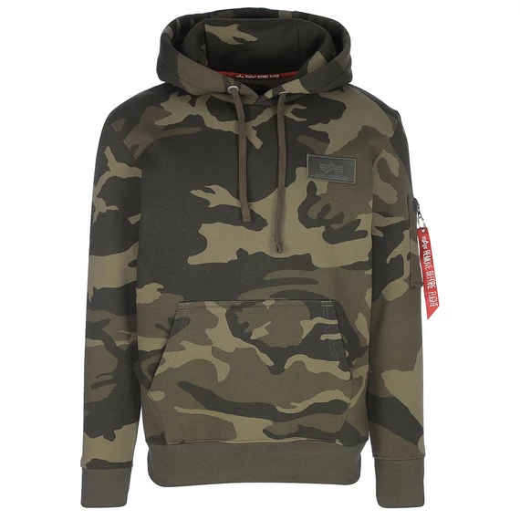Back Print Hoody Camo - olive camo