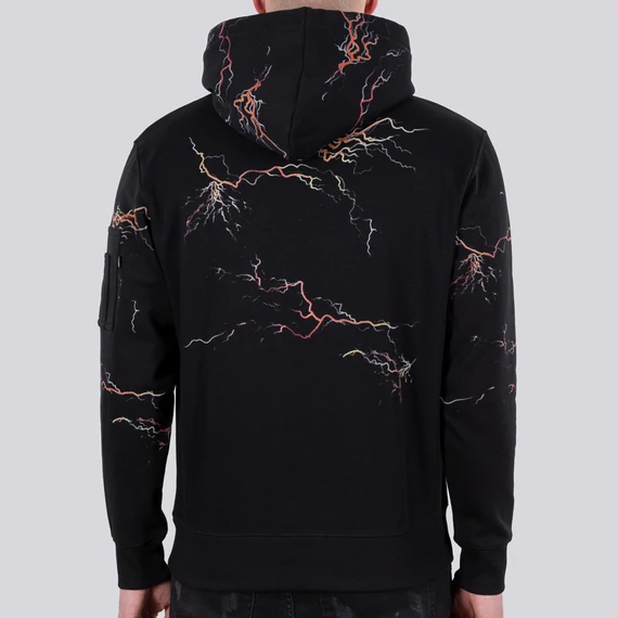 Lightning AOP Hoody - black/orange