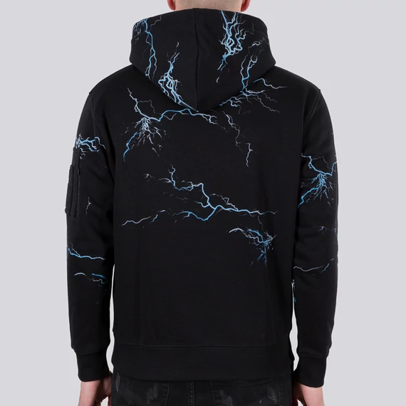 Lightning AOP Hoody - black/white
