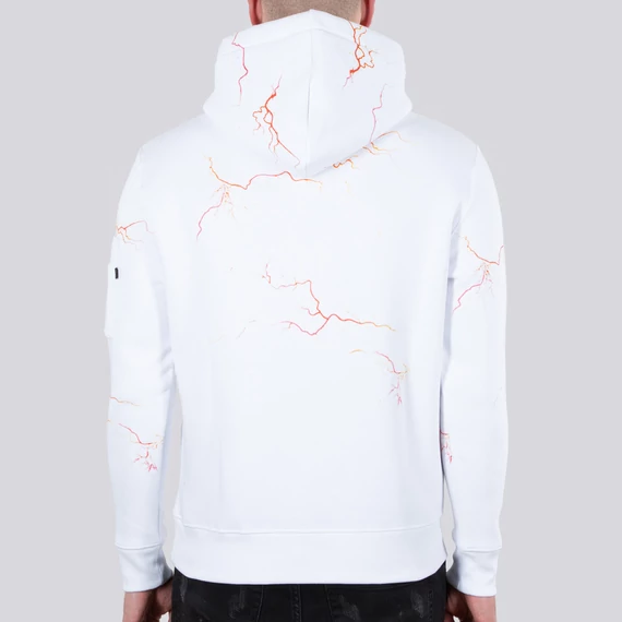 Lightning AOP Hoody - white/orange