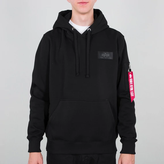 Back Print Hoody - black