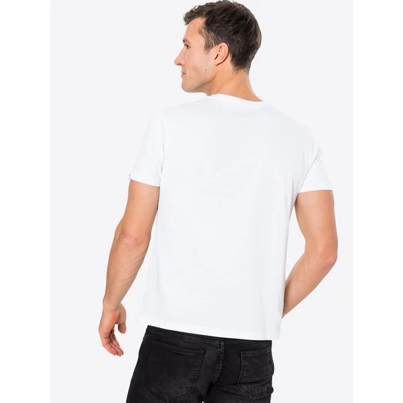 Basic T Foil Print - white/yellow gold