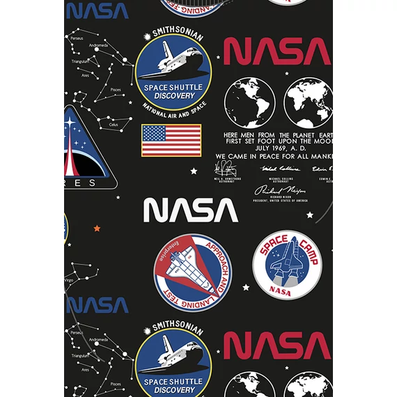 NASA AOP T-shirt - black