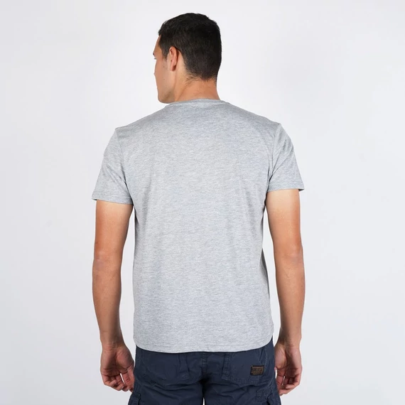 Basic T Small Logo - greyheather/white