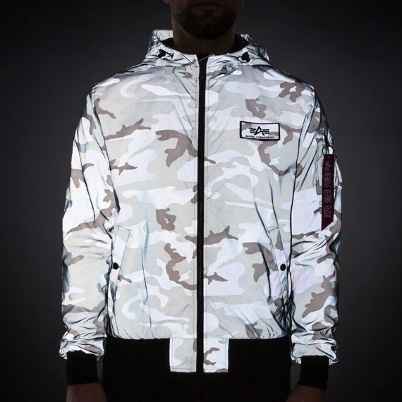 MA-1 LW Hooded Reflective Camo - black camo