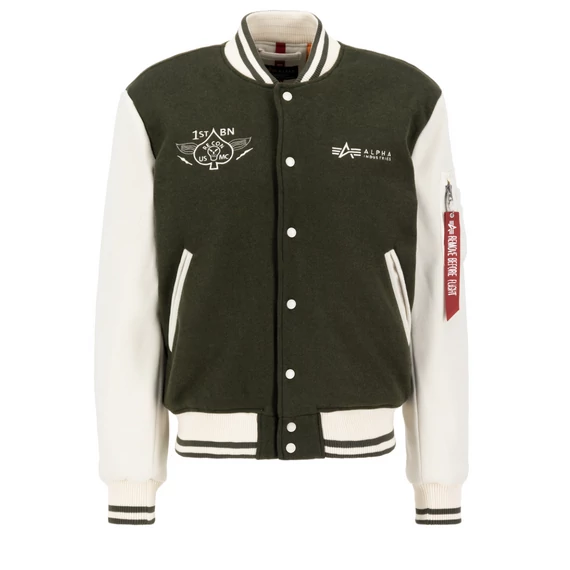 Varsity Air Force Jacket - dark olive