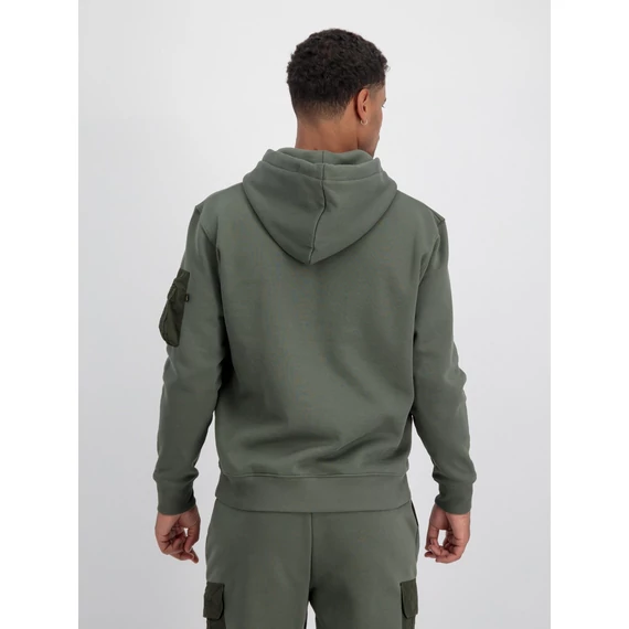 Nylon Pocket Hoody - dark olive