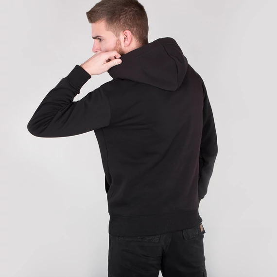 Basic Hoody Foil Print - black/gold